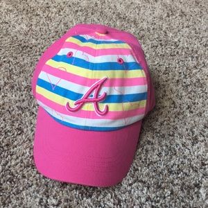 Atlanta Braves Girls Baseball Hat - Pink